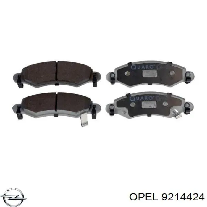 9214424 Opel pastillas de freno delanteras