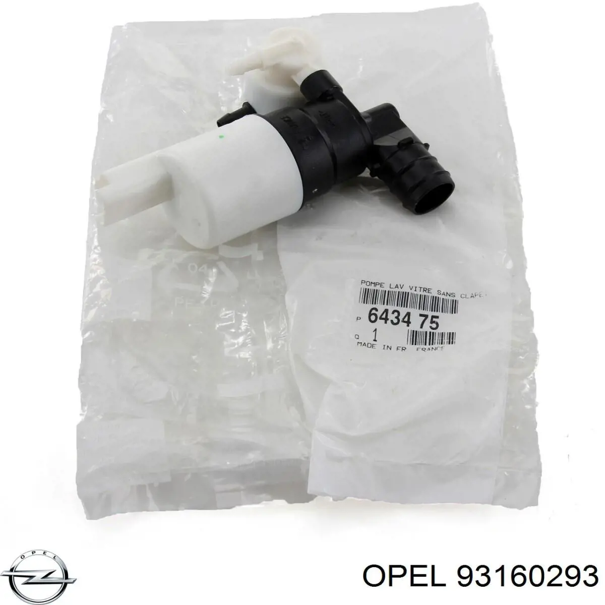 Comprar 93160293 Opel Bomba de agua limpiaparabrisas, delantera
