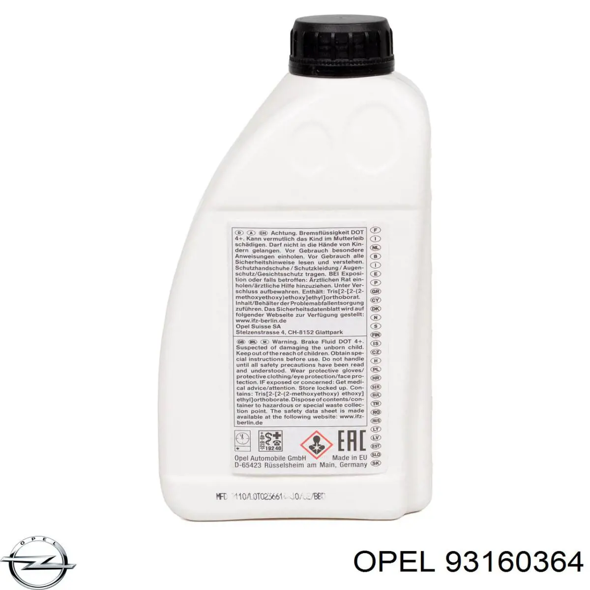 Líquido de freno Opel (93160364)