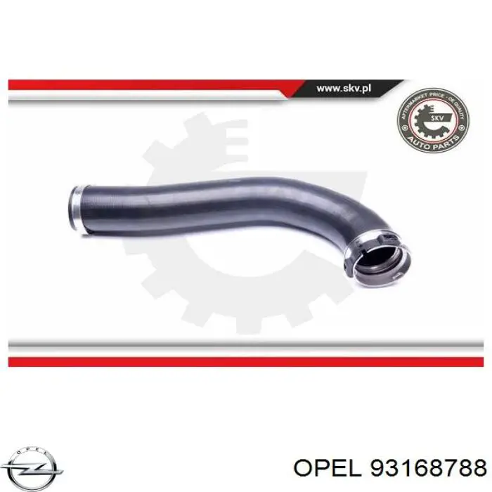 93168788 Opel tubo flexible de aire de sobrealimentación izquierdo