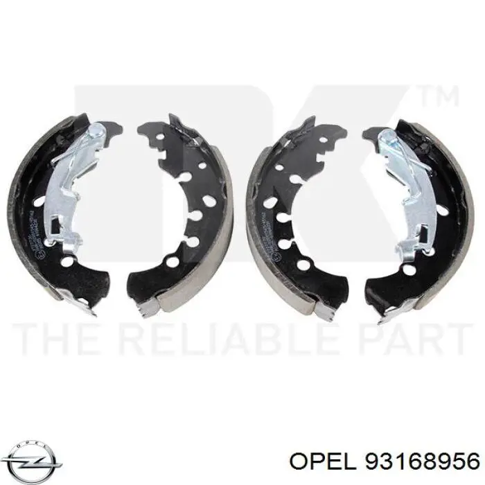 93168956 Opel zapatas de frenos de tambor traseras