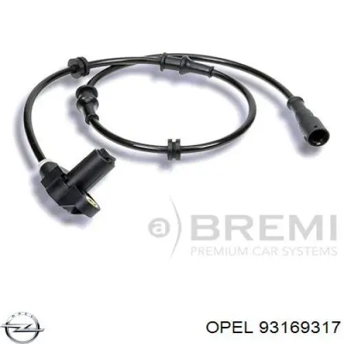 93169317 Opel sensor abs delantero