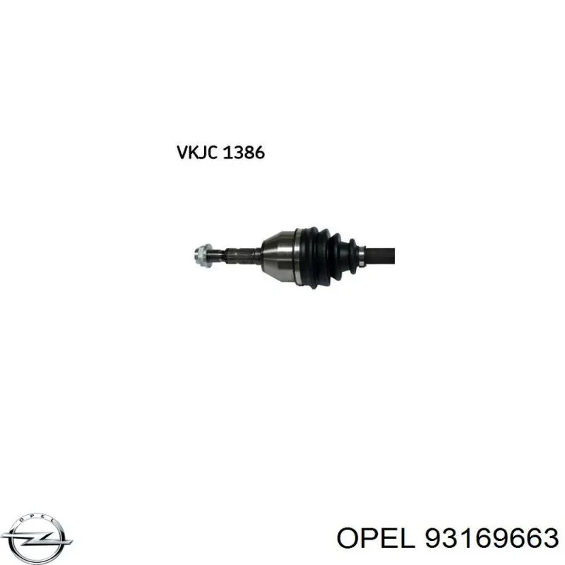 Semieje delantero derecho Opel 93169663 precio, desde 79,41 EUR