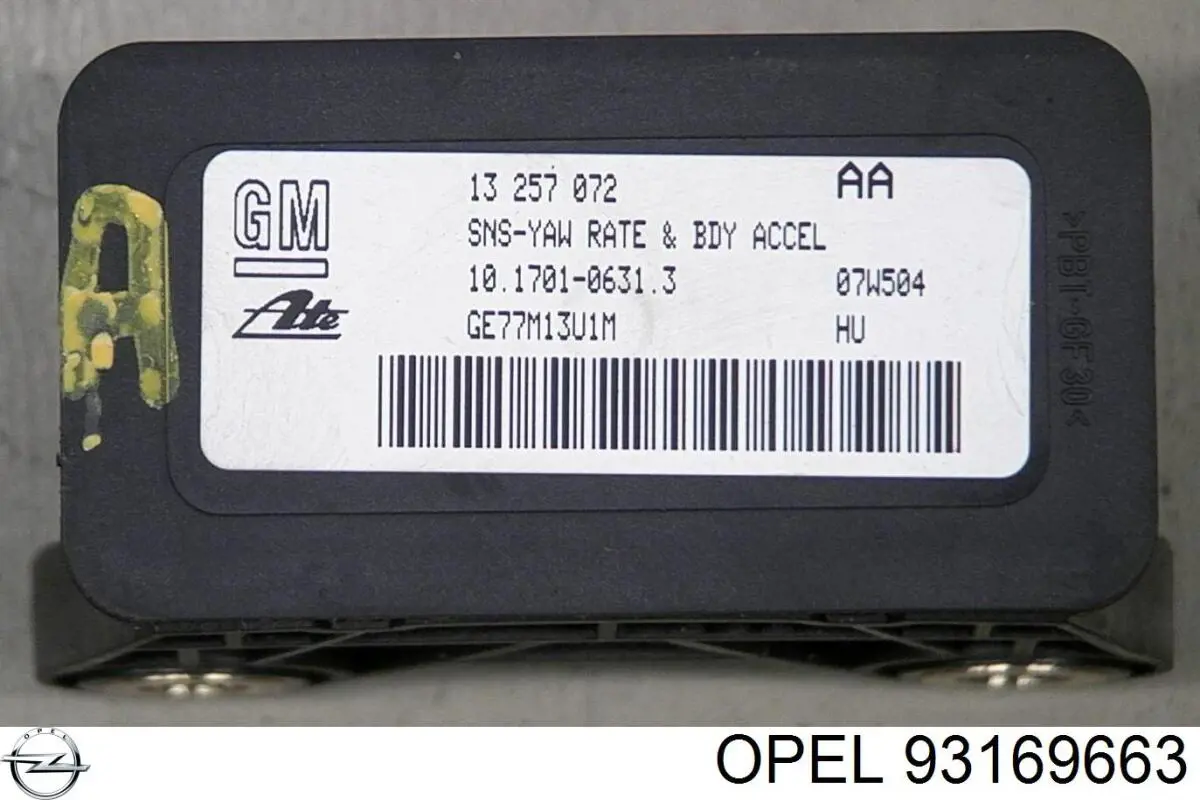 Semieje delantero derecho 93169663 Opel