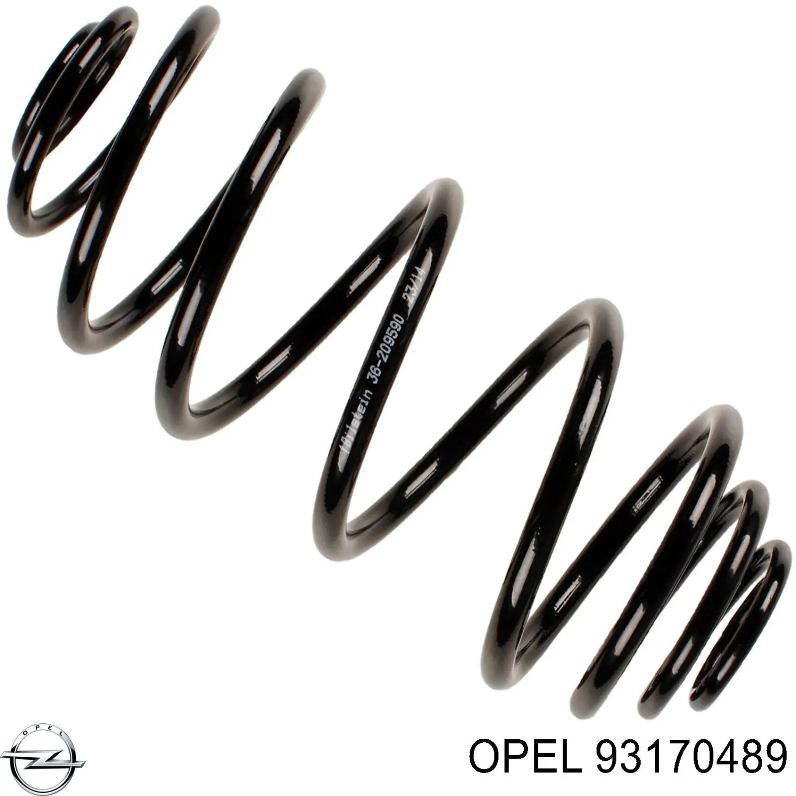 93170489 Opel muelle de suspensión eje trasero