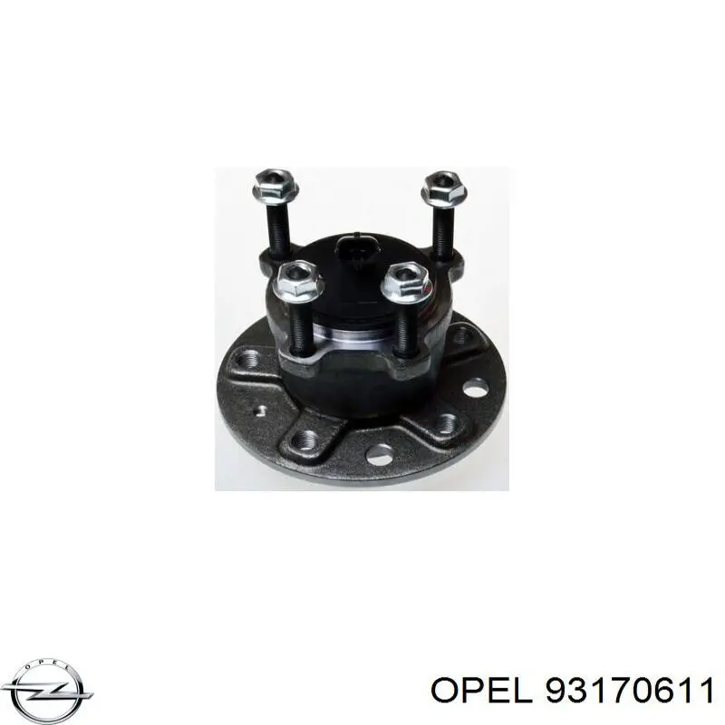 93170611 Opel cubo de rueda trasero