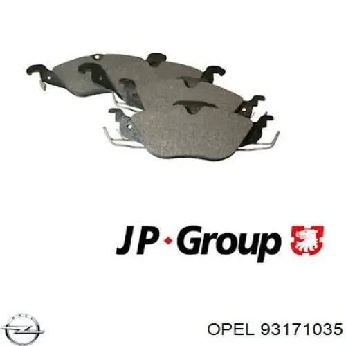 93171035 Opel pastillas de freno delanteras