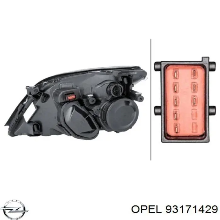 Faro derecho Opel 93171429 precio, desde 68,24 EUR