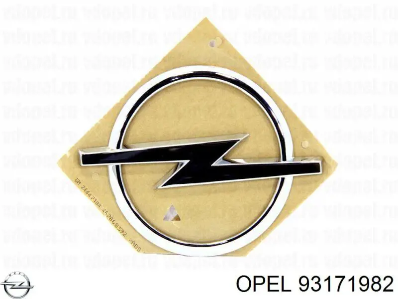 93171982 Opel emblema de tapa de maletero