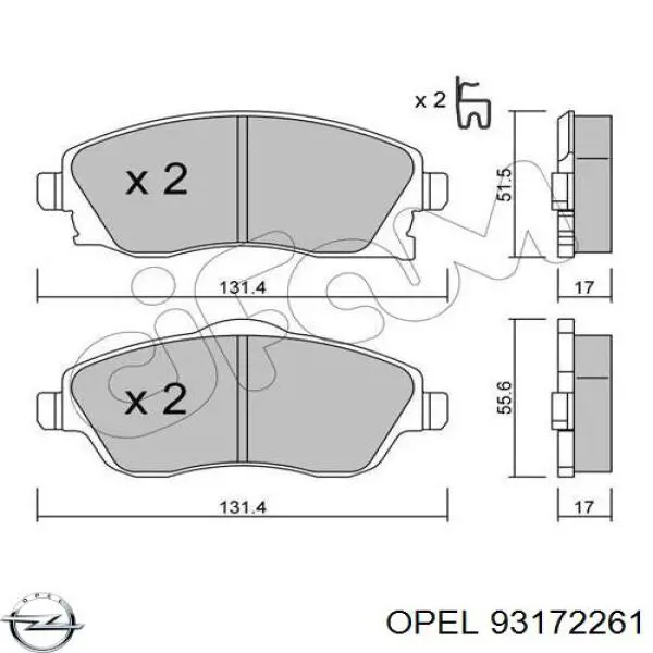 Pastillas de freno delanteras Opel Corsa F08, F68