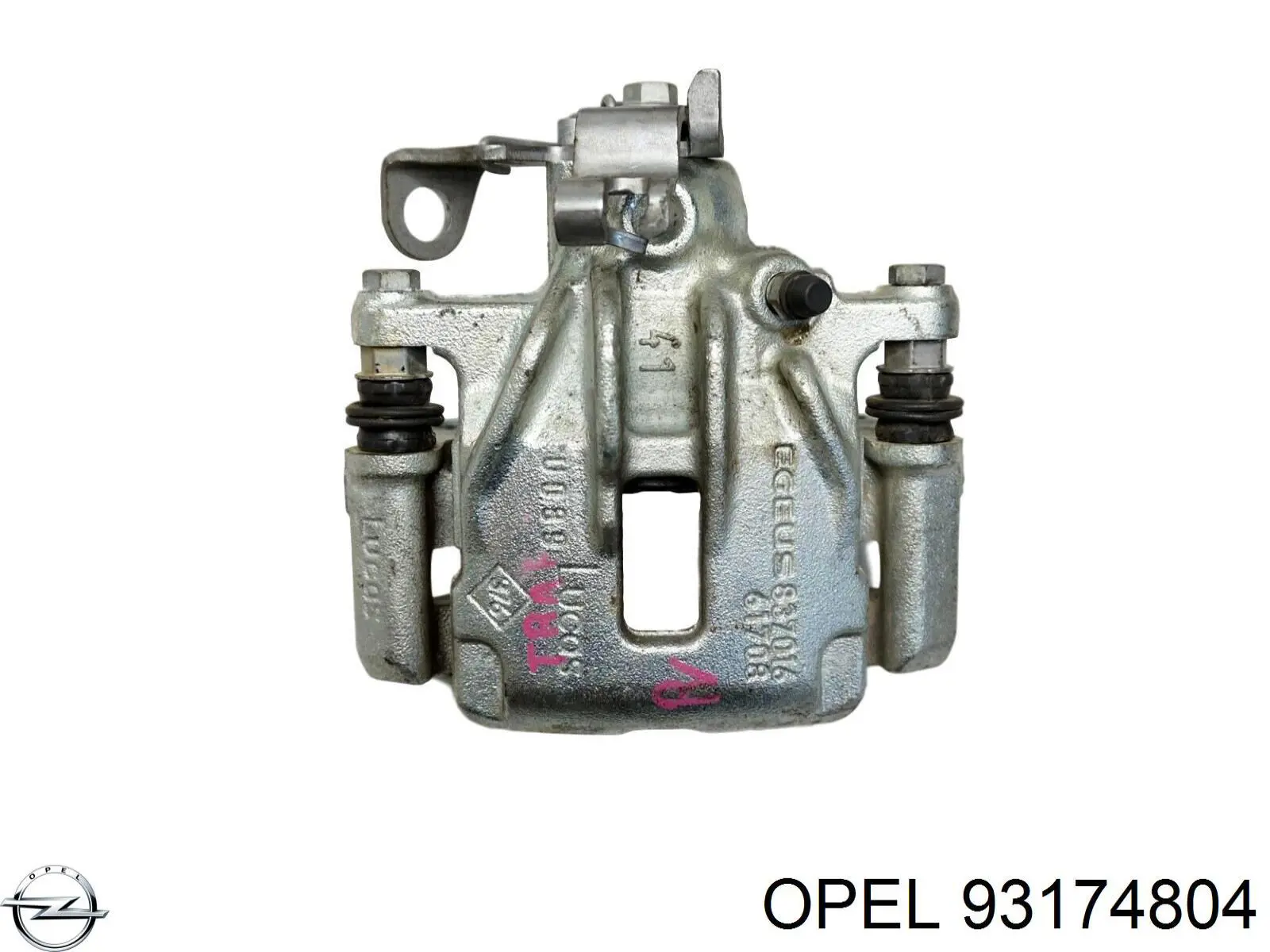 93174804 Opel pinza de freno trasero derecho