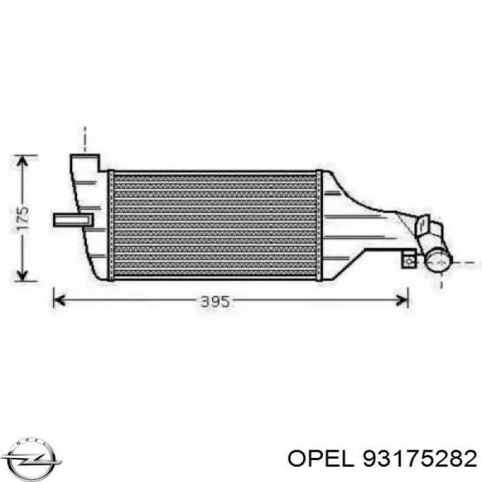 93175282 Opel radiador de aire de admisión