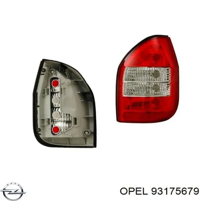 93175679 Opel piloto posterior derecho