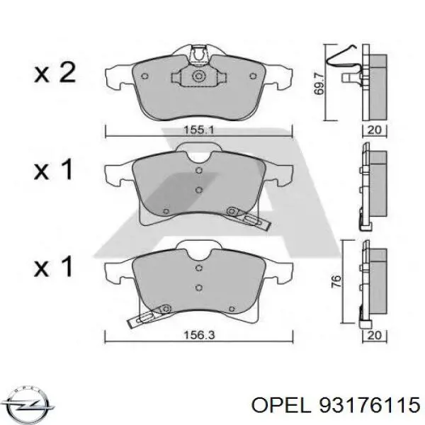 Pastillas de freno delanteras Opel Corsa X12