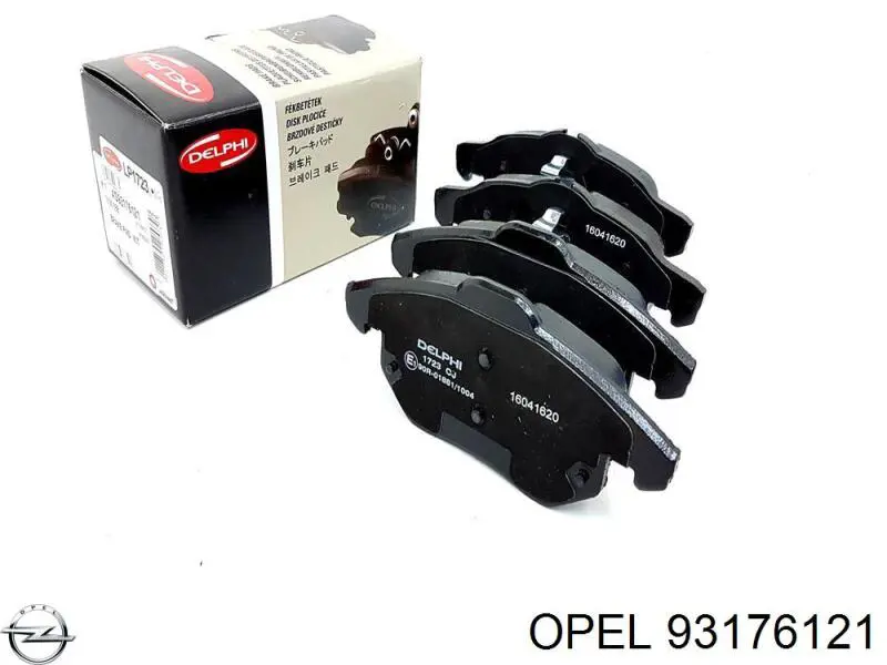 93176121 Opel pastillas de freno delanteras