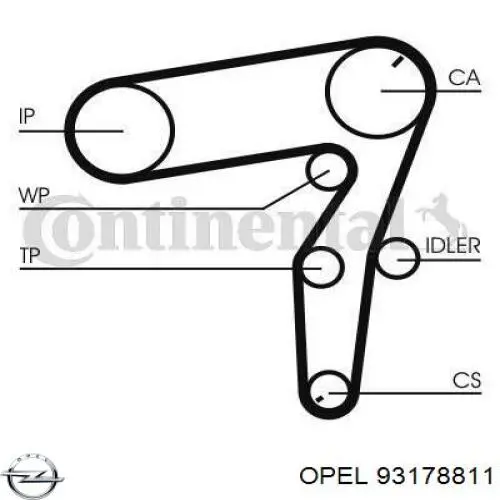 93178811 Opel correa distribucion