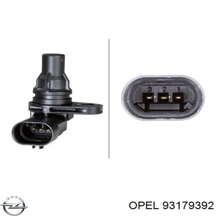 93179392 Opel sensor de arbol de levas