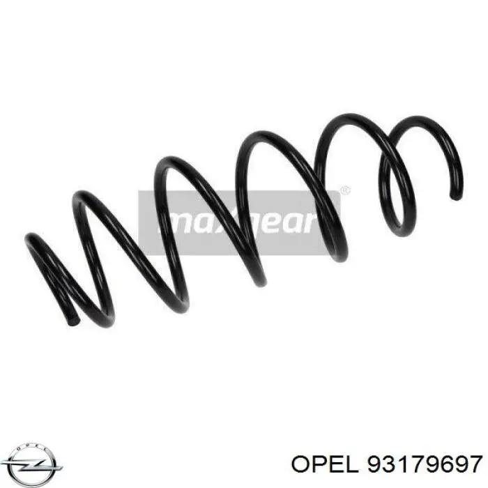 93179697 Opel muelle de suspensión eje delantero