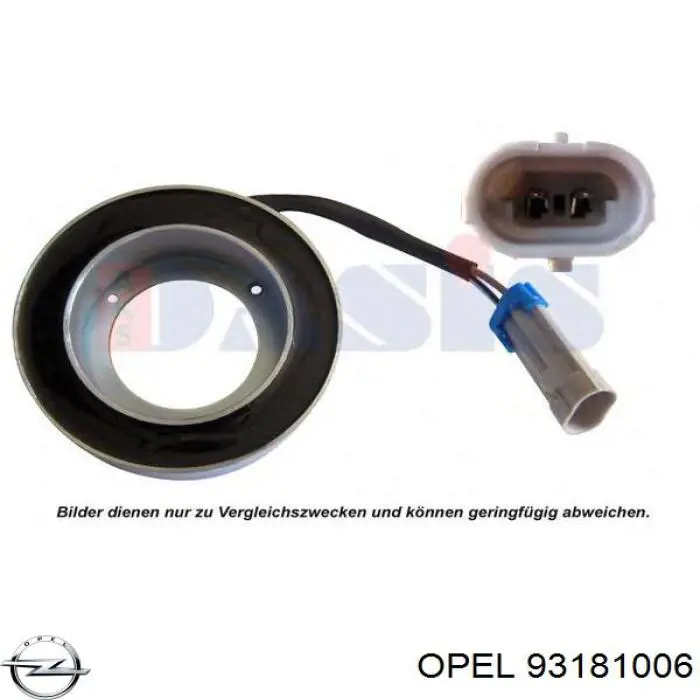 93181006 Opel acoplamiento magnético, compresor del aire acondicionado