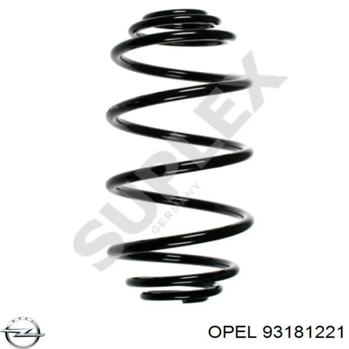 93181221 Opel muelle de suspensión eje trasero