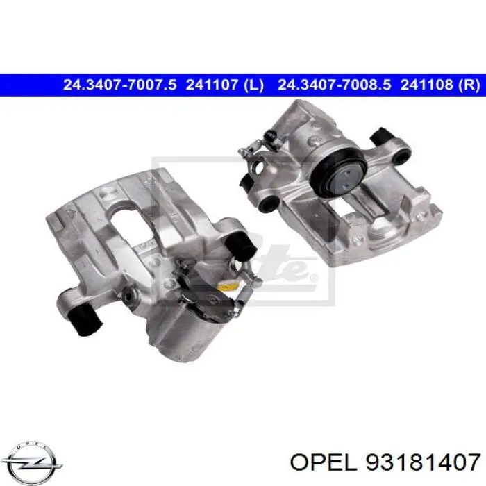 93181407 Opel pinza de freno trasero derecho