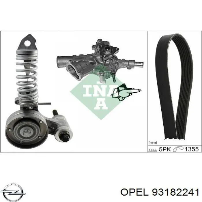 Correa de transmisión trapezoidal Opel 93182241 precio, desde 10,18 EUR