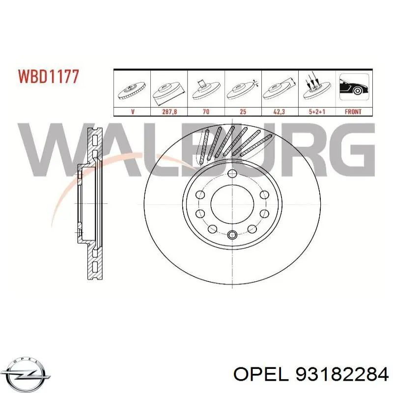 Comprar 93182284 Opel Disco de freno trasero