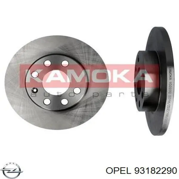 93182290 Opel freno de disco delantero