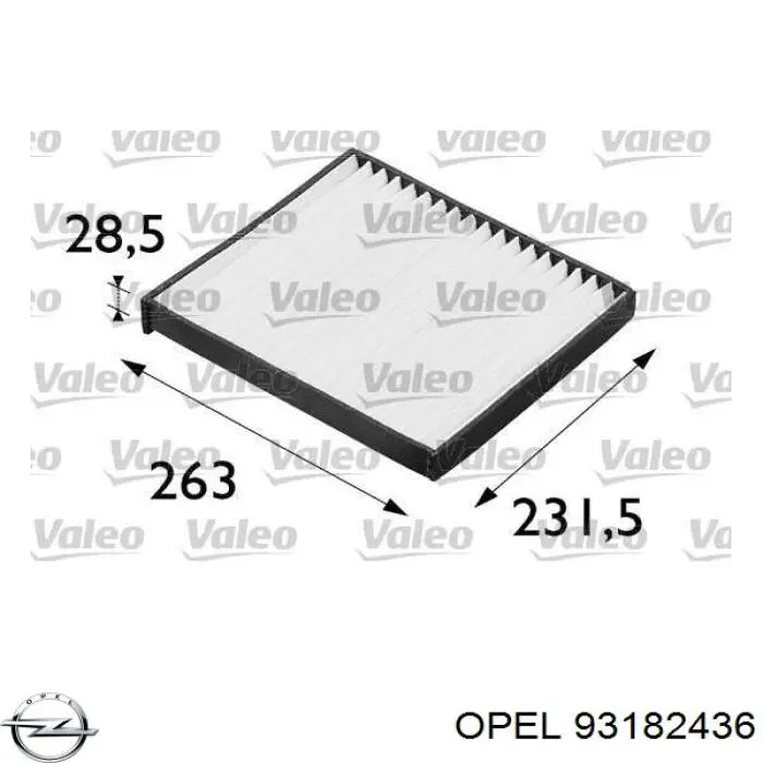 Filtro de cabina Opel 93182436 precio, desde 7,96 EUR
