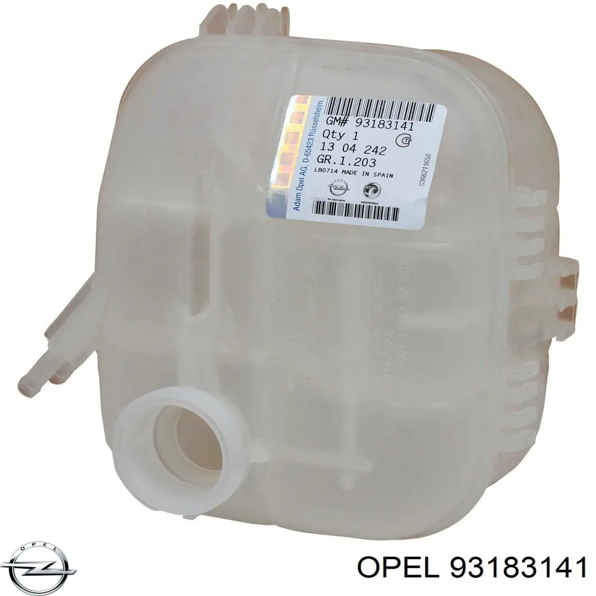 Vaso de expansión 93183141 Opel