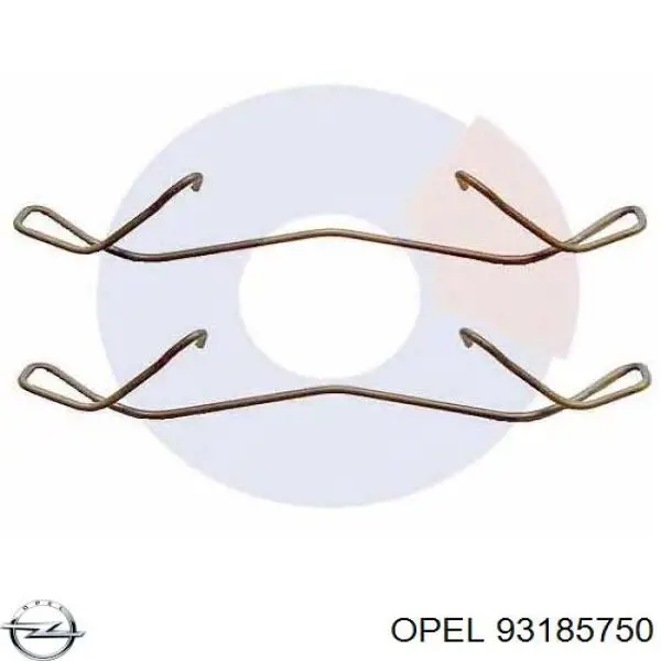 93185750 Opel conjunto de muelles almohadilla discos delanteros