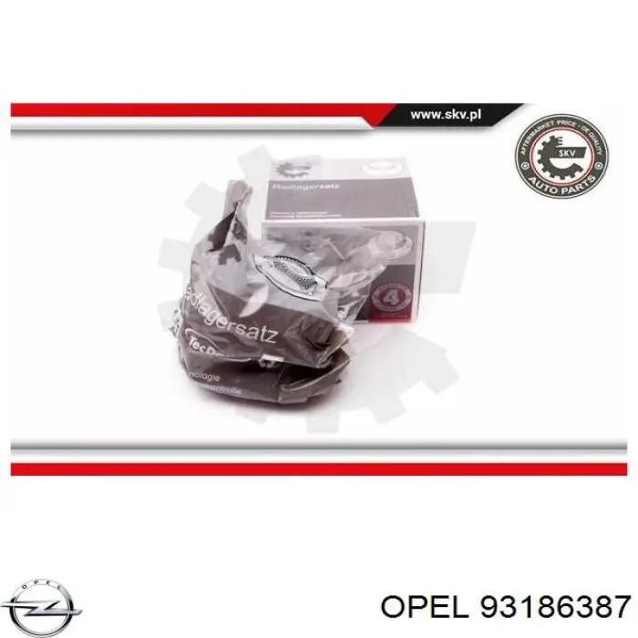 Buje de rueda Opel 93186387