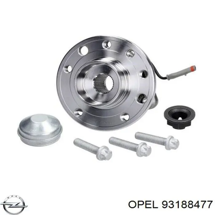 93188477 Opel cubo de rueda delantero