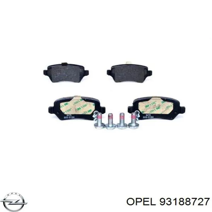 93188727 Opel pastillas de freno traseras