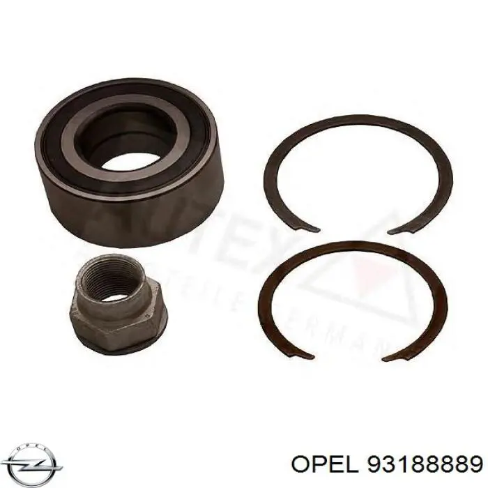 93188889 Opel cojinete de rueda delantero