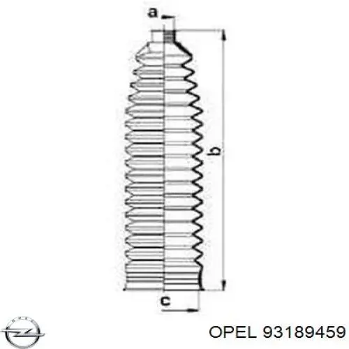 Guardapolvo de dirección Opel 93189459 precio, desde 8,24 EUR