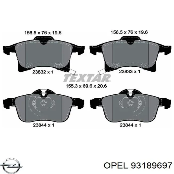 Pastillas de freno delanteras Opel Corsa X12