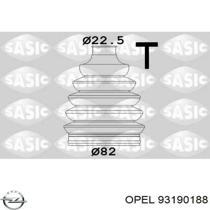 93190188 Opel fuelle, árbol de transmisión delantero exterior