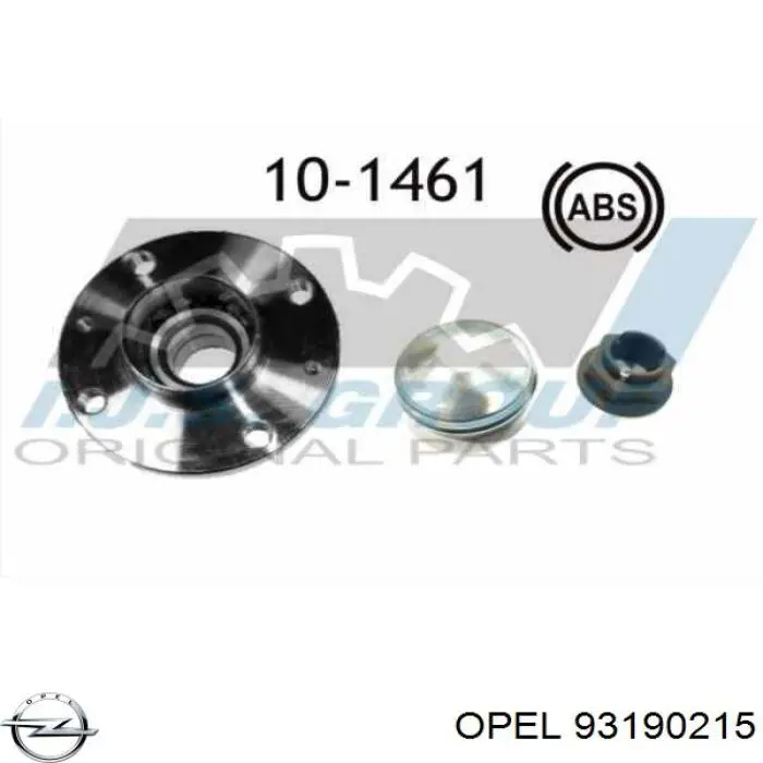 93190215 Opel cubo de rueda trasero