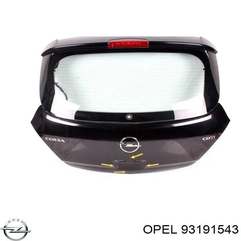 Puerta Trasera de maletero (3/5a Puerta Trasera) Opel Corsa D (X12)