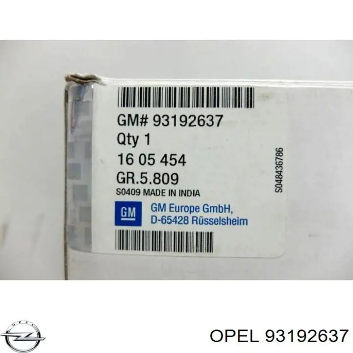 93192637 Opel pastillas de freno delanteras