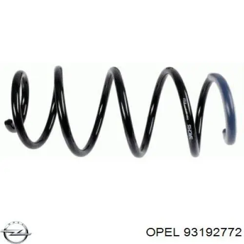 93192772 Opel muelle de suspensión eje delantero