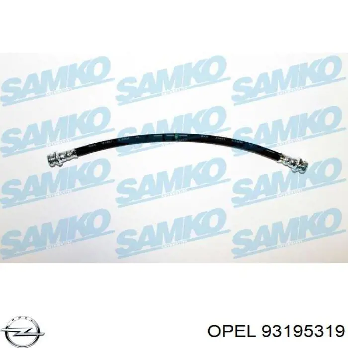 93195319 Opel tubo flexible de frenos trasero izquierdo