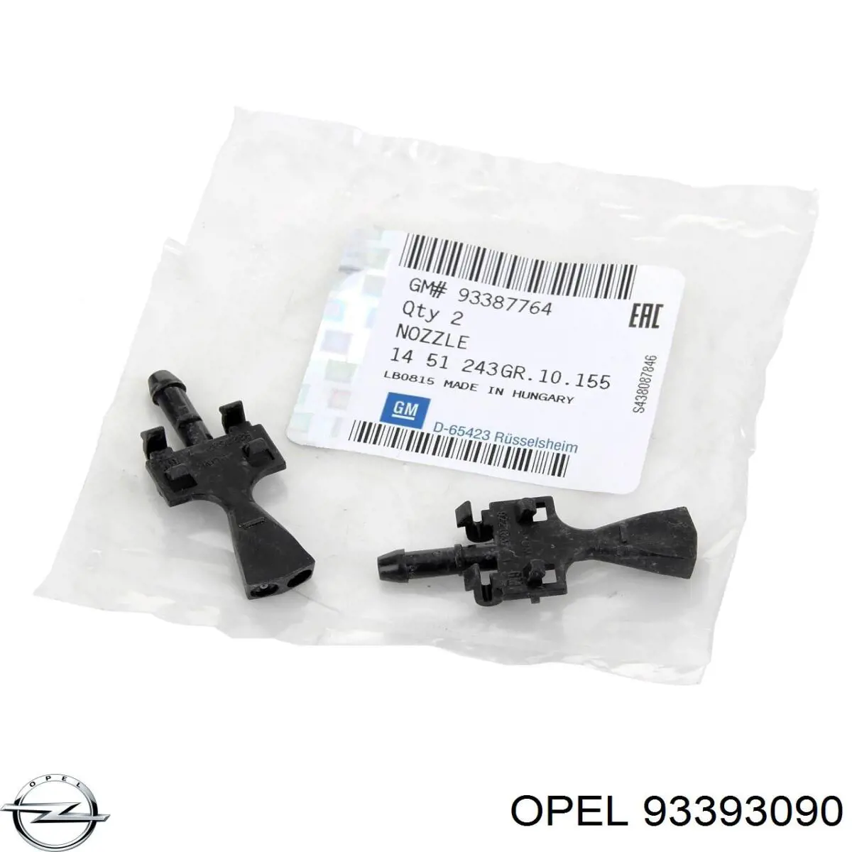 93393090 Opel soporte de guía para parachoques delantero, derecho