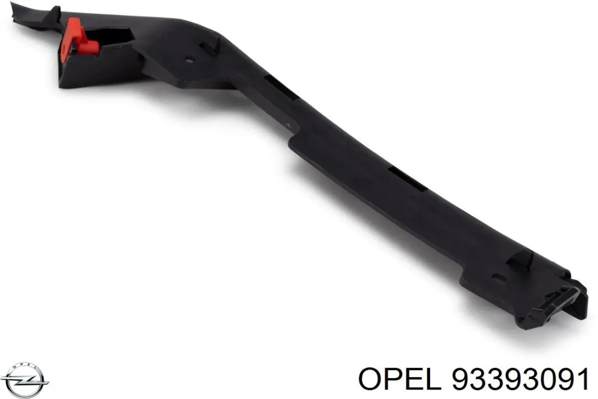 93393091 Opel soporte de guía para parachoques delantero, izquierdo