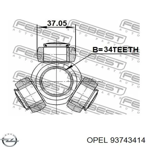 93743414 Opel junta homocinética interior delantera derecha