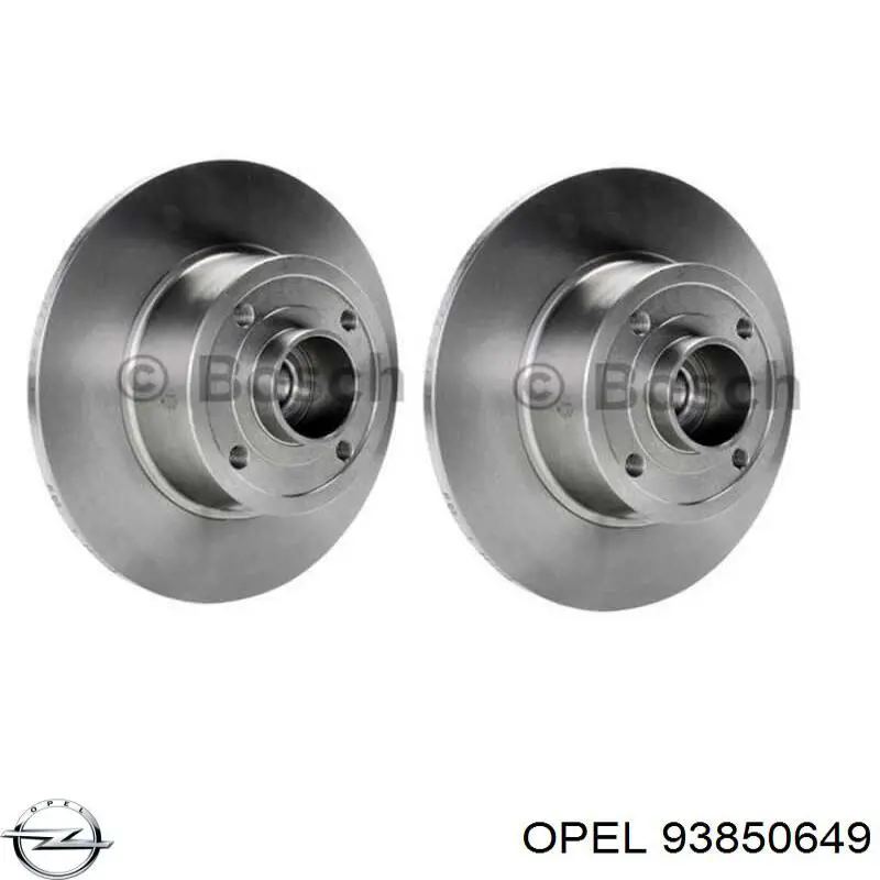 93850649 Opel disco de freno trasero