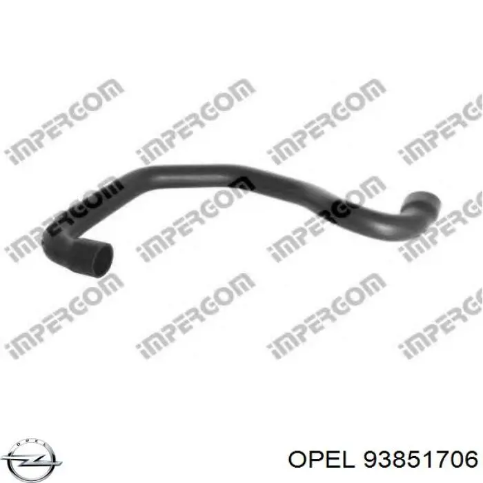 93851706 Opel tubo flexible de aire de sobrealimentación derecho