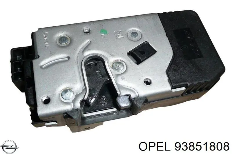 93851808 Opel cerradura de puerta de batientes, trasera izquierda