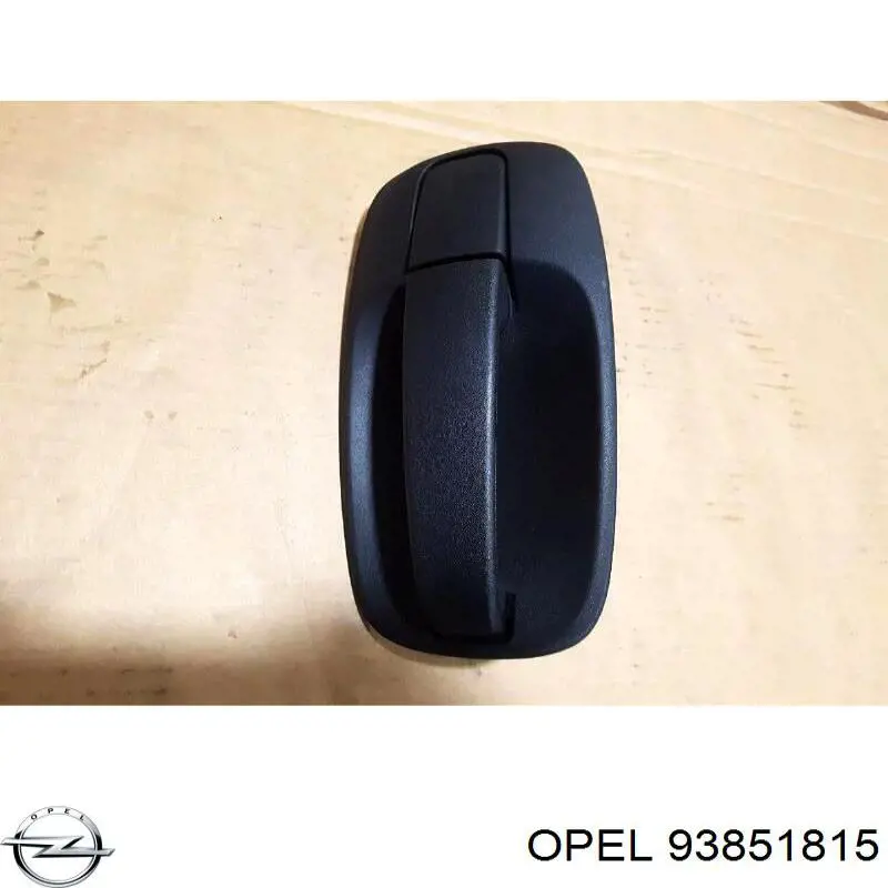 93851815 Opel manecilla de puerta de batientes, derecha exterior